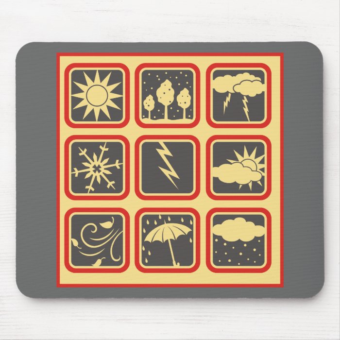 Weather Symbols Mouse Pads