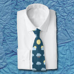 Weather Symbols Neck Tie<br><div class="desc">A neck tie composed of weather symbols: sun,  snow,  cloud,  storm,  and rain. The perfect gift for a weather enthusiast or meteorologist.</div>