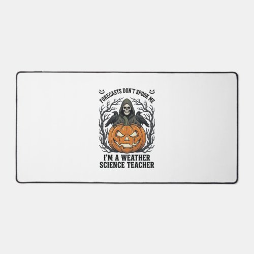 Weather Teacher Halloween Spooky Reaper Pumpkin De Desk Mat
