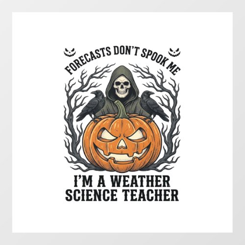 Weather Teacher Halloween Spooky Reaper Pumpkin De Floor Decals