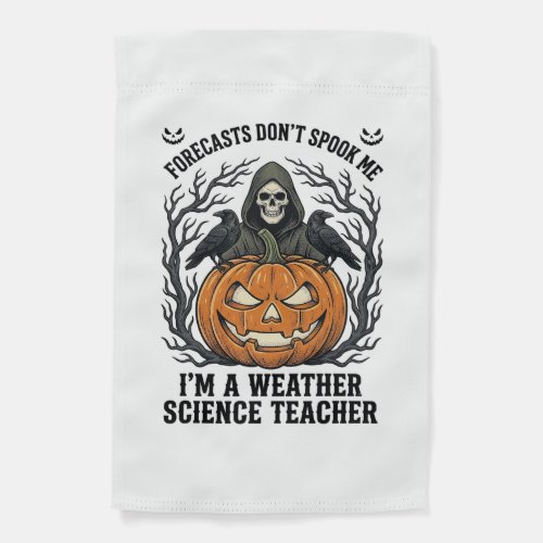 Weather Teacher Halloween Spooky Reaper Pumpkin De Garden Flag