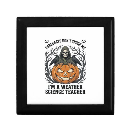 Weather Teacher Halloween Spooky Reaper Pumpkin De Gift Box