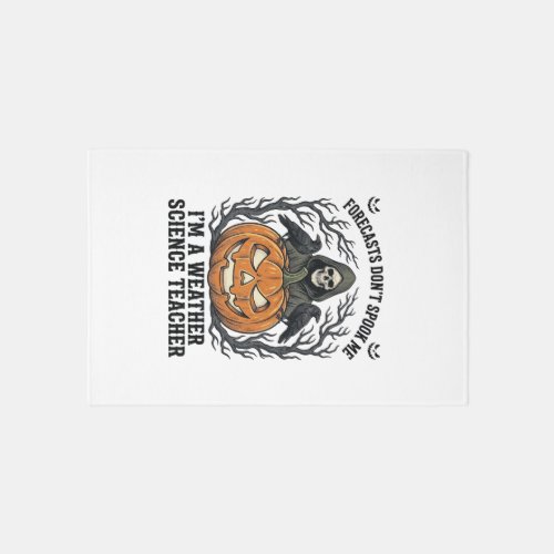 Weather Teacher Halloween Spooky Reaper Pumpkin De Rug