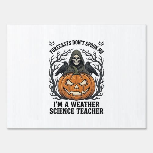 Weather Teacher Halloween Spooky Reaper Pumpkin De Sign