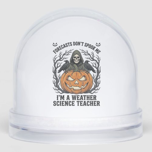 Weather Teacher Halloween Spooky Reaper Pumpkin De Snow Globe