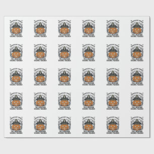 Weather Teacher Halloween Spooky Reaper Pumpkin De Wrapping Paper
