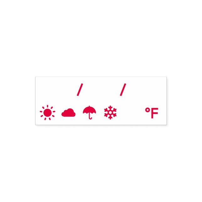 Weather, Temperature & Date - Fahrenheit Self-inking Stamp (Design)