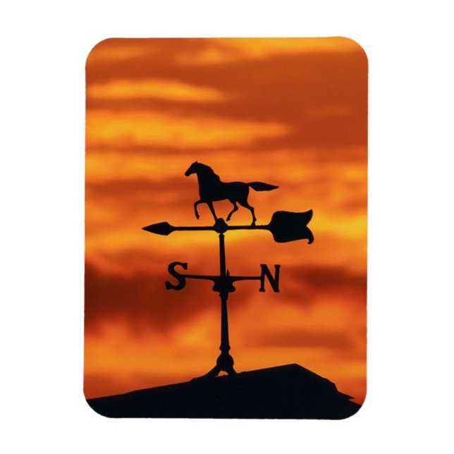 Weather Vane at Sunset Magnet (Vertical)