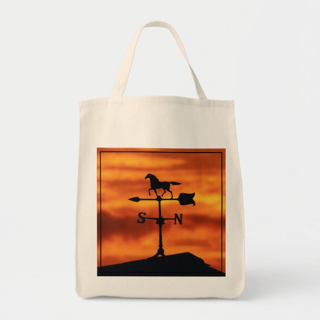 Weather Vane at Sunset Tote Bag (Front)