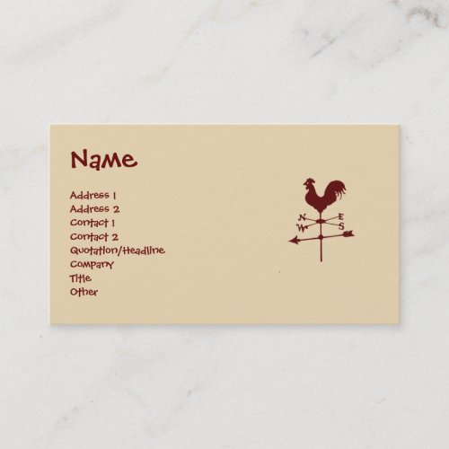 Weather Vane Business Card