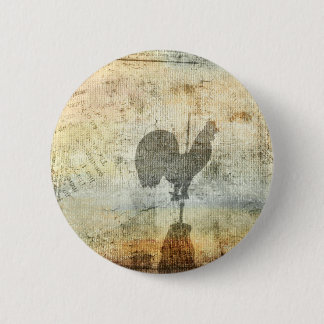 Weather Vane Rooster Pinback Button