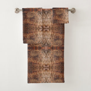 Weathered Aged Wood Photo Closeup Pattern Design Bath Towel Set