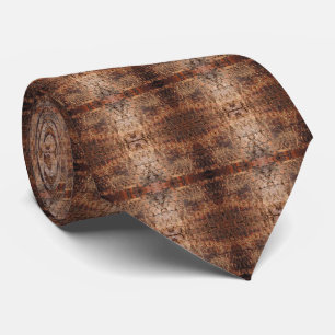 Weathered Aged Wood Photo Closeup Pattern Design Neck Tie