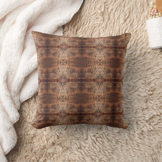 Weathered Aged Wood Photo Closeup Pattern Design Throw Pillow (Blanket)