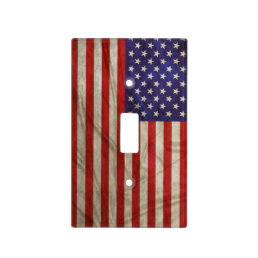 Weathered American Flag Light Switch Cover