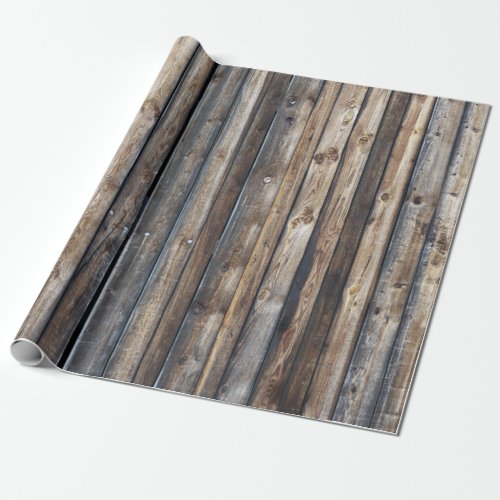 Weathered and Rustic Reclaimed Colorful Barn Wood Wrapping Paper