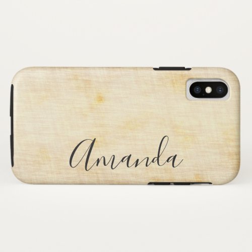 Weathered Background Script Text iPhone X Case