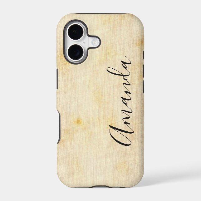 Weathered Background Script Text Iphone Case (Back)
