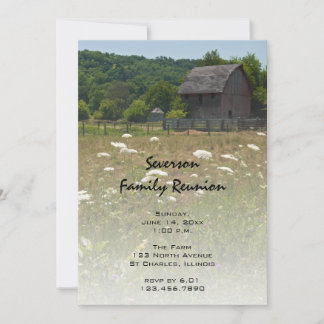 Weathered Barn Country Family Reunion Invitation