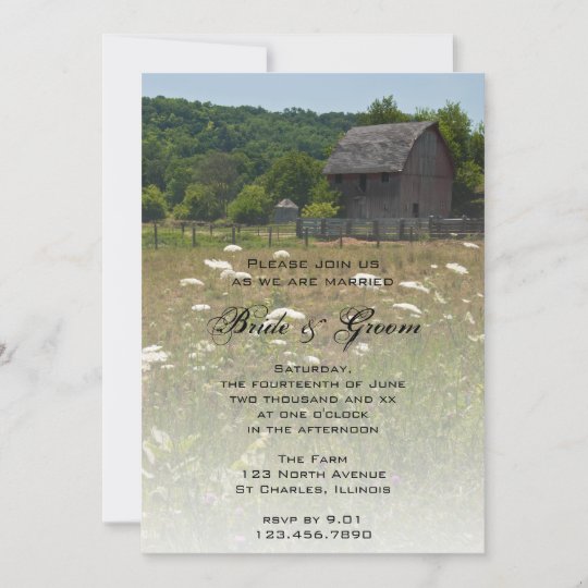 Weathered Barn Country Wedding Invitation | Zazzle.com