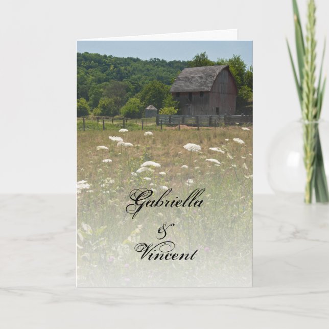 Weathered Barn Country Wedding Invitation (Front)