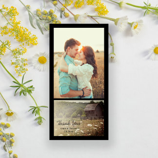 Weathered Barn Country Wedding Thank You Photo Card
