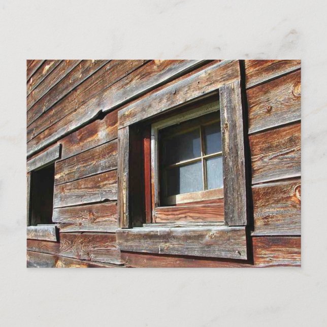 Weathered Barn Window Postcard (Front)