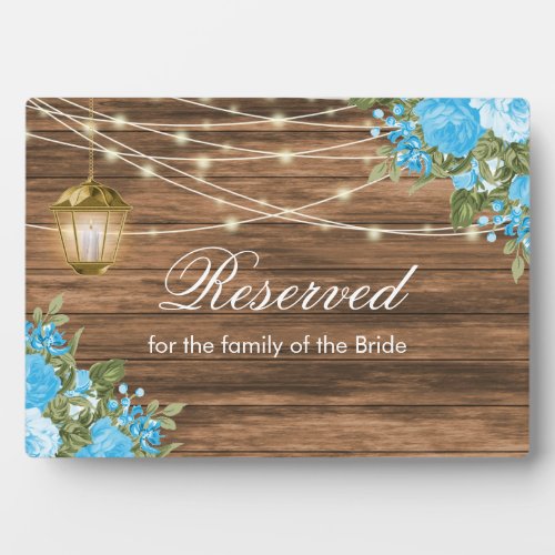 Weathered  Barn Wood_ Baby Blue Flower  _ Reserved Plaque