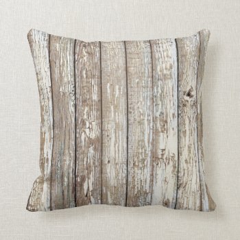 Weathered Barn Wood Throw Pillow by KraftyKays at Zazzle