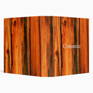 weathered barnboard 3 ring binder