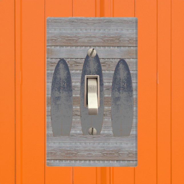 Weathered Beach Driftwood Surfboard Light Switch Cover (Creator Uploaded)