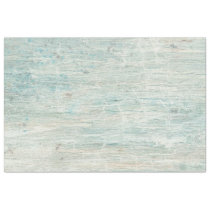 Weathered Beach Wood Ocean Blue Crackle Decoupage Tissue Paper