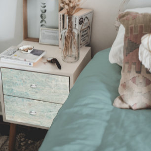 Weathered Beach Wood Ocean Blue Crackle Decoupage Tissue Paper