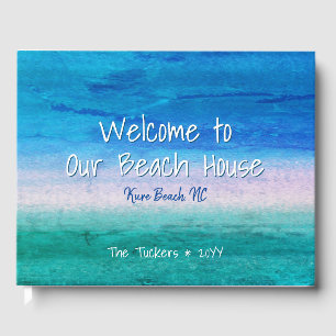 Weathered Beachy Ocean Beach House Vacation Rental Guest Book