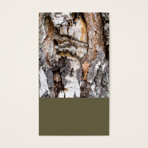 Customizable Weathered birch trunk business card template