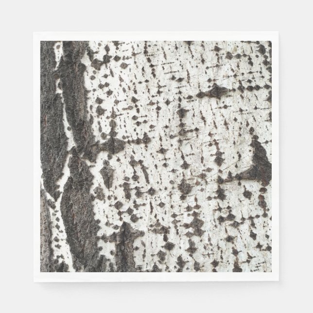 Weathered birch trunk napkins (Front)