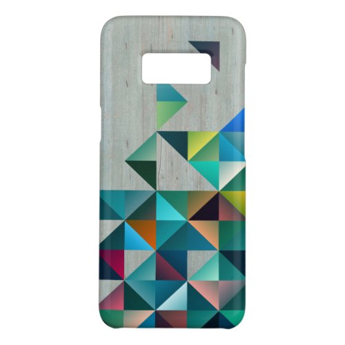 Weathered Blond Wood WithColorful Triangles Case_Mate Samsung Galaxy S8 Case