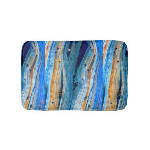 weathered blue barn boards bathroom mat