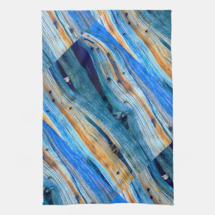 weathered blue barn boards towel