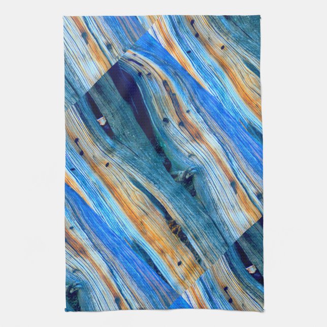 weathered blue barn boards towel (Vertical)