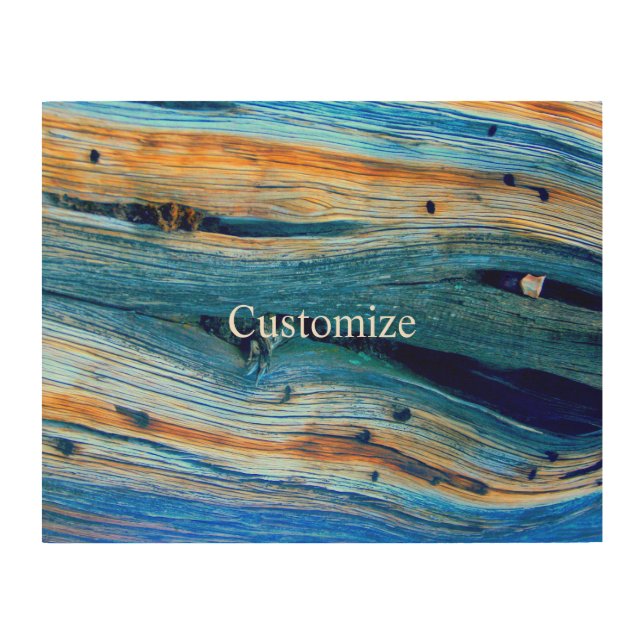 weathered blue barn boards wood wall art (Front)