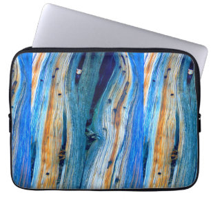 weathered blue barnboards laptop sleeve