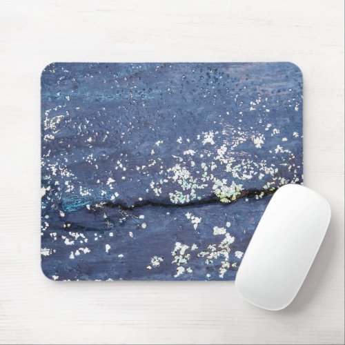 Weathered Blue Paint Abstract  Mouse Pad