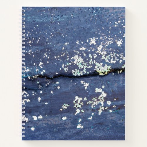 Weathered Blue Paint Abstract Notebook