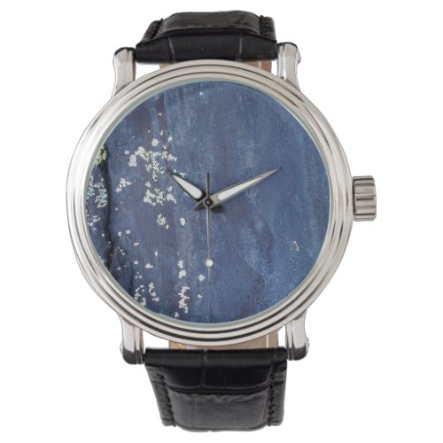 Weathered Blue Paint Abstract Watch