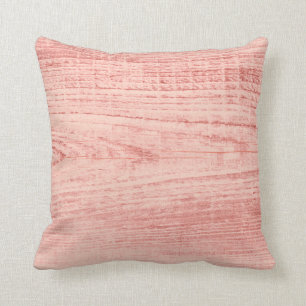Weathered Board In Peach Throw Pillow
