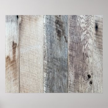 Weathered Boards Wood Plank Background Texture Poster by ZZ_Templates at Zazzle