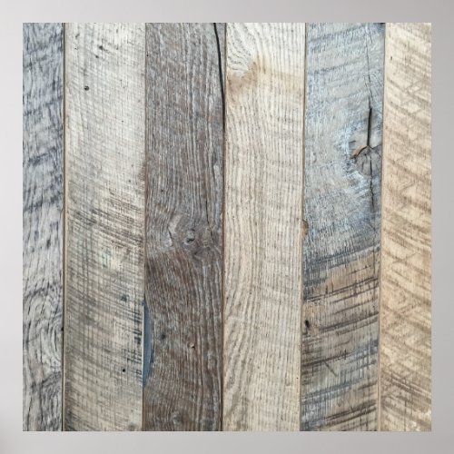 Weathered Boards Wood Plank Background Texture Poster