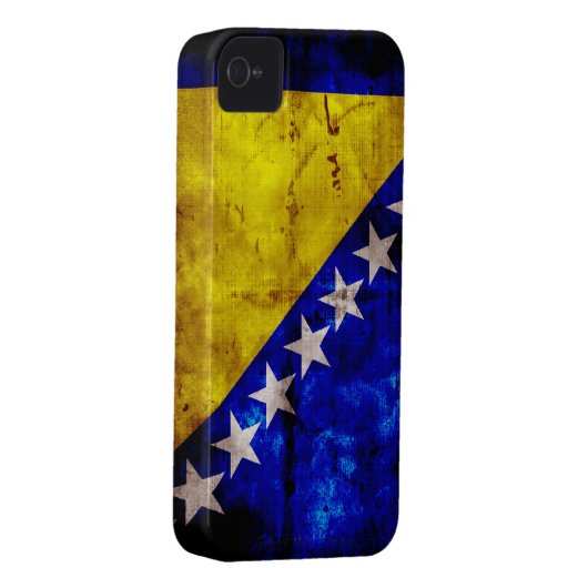 Weathered Bosnia Flag Case-Mate iPhone Case (Back/Right)