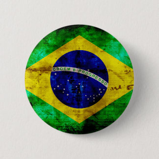 Weathered Brazil Flag Button